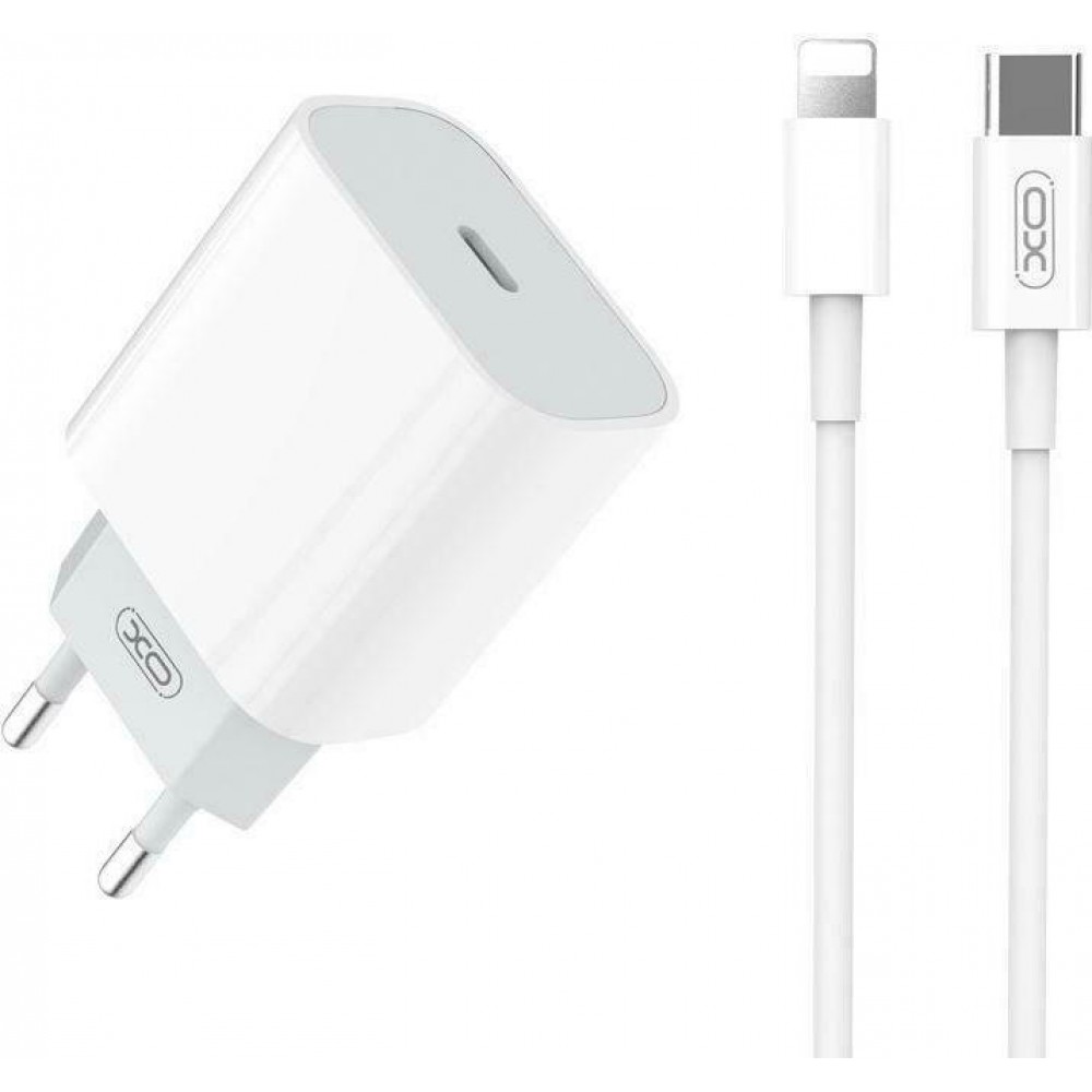 XO L77 charger PD 1x USB-C 20W white + Lightning - USB-C cable Computers & Office